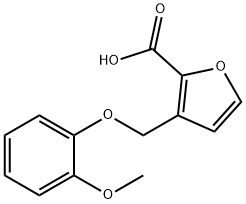 3-(2-METHOXY-PHENOXYMETHYL)-FURAN-2-CARBOXYLIC ACID 结构式