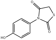 3-(4-HYDROXYPHENYL)-1,3-THIAZOLIDINE-2,4-DIONE 结构式