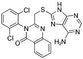 2-([(6-AMINO-9H-PURIN-8-YL)THIO]METHYL)-3-(2,6-DICHLOROPHENYL)QUINAZOLIN-4(3H)-ONE 结构式