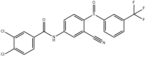 3,4-DICHLORO-N-(3-CYANO-4-([3-(TRIFLUOROMETHYL)PHENYL]SULFINYL)PHENYL)BENZENECARBOXAMIDE 结构式