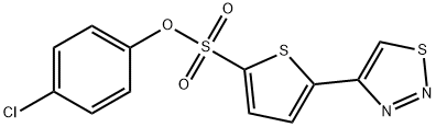 4-CHLOROPHENYL 5-(1,2,3-THIADIAZOL-4-YL)-2-THIOPHENESULFONATE 结构式