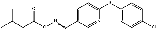2-[(4-CHLOROPHENYL)SULFANYL]-5-(([(3-METHYLBUTANOYL)OXY]IMINO)METHYL)PYRIDINE 结构式
