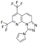 9-(1H-PYRROL-1-YL)-2,4-BIS(TRIFLUOROMETHYL)[1,2,4]TRIAZOLO[4,3-A][1,8]NAPHTHYRIDINE 结构式