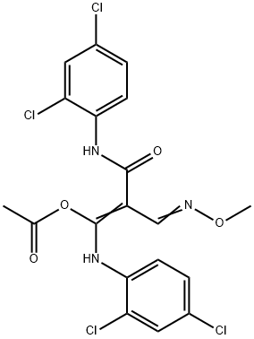 1,3-BIS(2,4-DICHLOROANILINO)-2-[(METHOXYIMINO)METHYL]-3-OXO-1-PROPENYL ACETATE 结构式