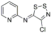 N-[(5Z)-4-CHLORO-5H-1,2,3-DITHIAZOL-5-YLIDENE]PYRIDIN-2-AMINE 结构式