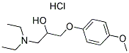 1-(DIETHYLAMINO)-3-(4-METHOXYPHENOXY)PROPAN-2-OL HYDROCHLORIDE 结构式