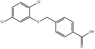 4-{[(2,5-二氯苯基)硫烷基]甲基}苯甲酸 结构式