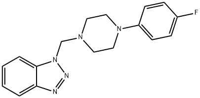 1-([4-(4-FLUOROPHENYL)PIPERAZINO]METHYL)-1H-1,2,3-BENZOTRIAZOLE 结构式