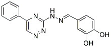 3,4-Dihydroxybenzaldehyde (5-phenyl-1,2,4-triazin-3-yl)hydrazone 结构式
