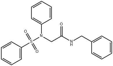 N-BENZYL-2-[(PHENYLSULFONYL)ANILINO]ACETAMIDE 结构式