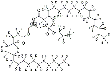 1,2-DISTEAROYL-D70-SN-GLYCERO-3-PHOSPHOCHOLINE-1,1,2,2-D4 结构式