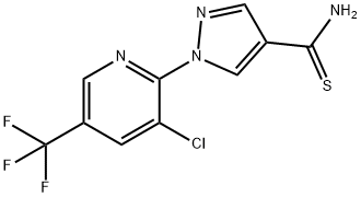 1-[3-CHLORO-5-(TRIFLUOROMETHYL)-2-PYRIDINYL]-1H-PYRAZOLE-4-CARBOTHIOAMIDE 结构式