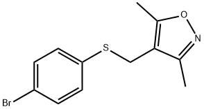 4-([(4-Bromophenyl)sulfanyl]methyl)-3,5-dimethylisoxazole 结构式