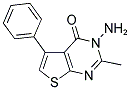 3-AMINO-2-METHYL-5-PHENYL-3H-THIENO[2,3-D]PYRIMIDIN-4-ONE 结构式