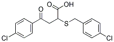 2-[(4-CHLOROBENZYL)SULFANYL]-4-(4-CHLOROPHENYL)-4-OXOBUTANOIC ACID 结构式