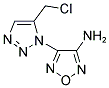 4-[5-(CHLOROMETHYL)-1H-1,2,3-TRIAZOL-1-YL]-1,2,5-OXADIAZOL-3-AMINE 结构式