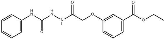 ETHYL 3-((N-((PHENYLAMINO)CARBONYLAMINO)CARBAMOYL)METHOXY)BENZOATE 结构式