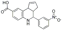4-(3-NITROPHENYL)-3A,4,5,9B-TETRAHYDRO-3H-CYCLOPENTA[C]QUINOLINE-8-CARBOXYLIC ACID 结构式