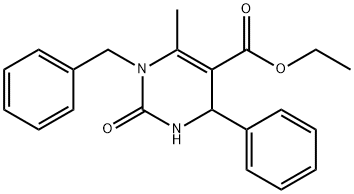 ETHYL 1-BENZYL-6-METHYL-2-OXO-4-PHENYL-1,2,3,4-TETRAHYDROPYRIMIDINE-5-CARBOXYLATE 结构式