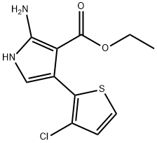 ETHYL 2-AMINO-4-(3-CHLORO-2-THIENYL)-1H-PYRROLE-3-CARBOXYLATE 结构式