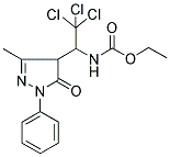 ETHYL N-[2,2,2-TRICHLORO-1-(3-METHYL-5-OXO-1-PHENYL-4,5-DIHYDRO-1H-PYRAZOL-4-YL)ETHYL]CARBAMATE 结构式