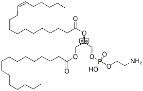 1-PALMITOYL-2-LINOLEOYL-SN-GLYCERO-3-PHOSPHOETHANOLAMINE 结构式