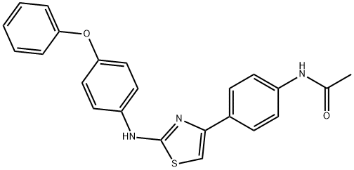 N-(4-(4-((4-Phenoxyphenyl)amino)-3,5-thiazolyl)phenyl)ethanamide 结构式