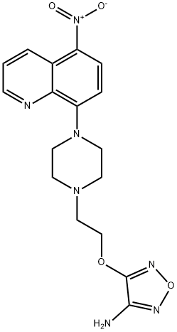 4-{2-[4-(5-NITROQUINOLIN-8-YL)PIPERAZIN-1-YL]ETHOXY}-1,2,5-OXADIAZOL-3-AMINE 结构式