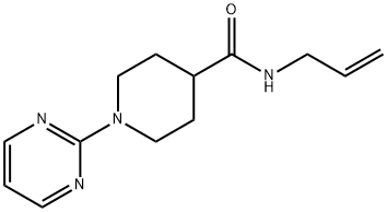 N-烯丙基-1-(嘧啶-2-基)哌啶-4-甲酰胺 结构式