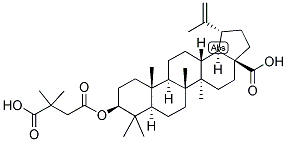 3-O-(3',3'-DIMETHYLSUCCINYL) BETULINIC ACID 结构式