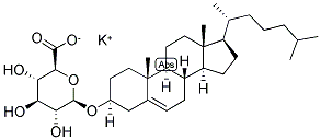 5-CHOLESTEN-3BETA-OL-3-(O->1BETA)-D-GLUCOPYRANOSIDURONIC ACID POTASSIUM 结构式