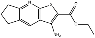 ETHYL 3-AMINO-6,7-DIHYDRO-5H-CYCLOPENTA[B]THIENO[3,2-E]PYRIDINE-2-CARBOXYLATE 结构式
