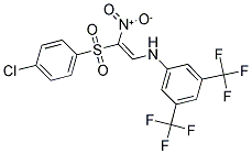 2-((3,5-BIS(TRIFLUOROMETHYL)PHENYL)AMINO)-1-((4-CHLOROPHENYL)SULFONYL)-1-NITROETHENE 结构式