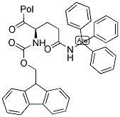 FMOC-D-GLN(TRT)-WANG RESIN 结构式
