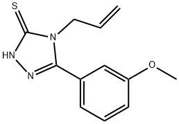 4-烯丙基-5-(3-甲氧苯基)-4H-1,2,4-三唑-3-硫醇 结构式