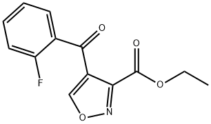 ETHYL 4-(2-FLUOROBENZOYL)-3-ISOXAZOLECARBOXYLATE 结构式