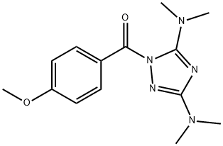 [3,5-BIS(DIMETHYLAMINO)-1H-1,2,4-TRIAZOL-1-YL](4-METHOXYPHENYL)METHANONE 结构式