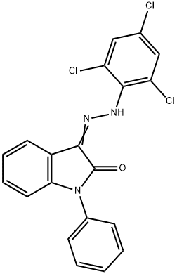 1-PHENYL-1H-INDOLE-2,3-DIONE 3-[N-(2,4,6-TRICHLOROPHENYL)HYDRAZONE] 结构式