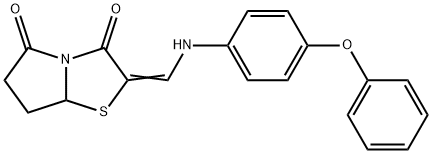 2-[(4-PHENOXYANILINO)METHYLENE]DIHYDROPYRROLO[2,1-B][1,3]THIAZOLE-3,5(2H,6H)-DIONE 结构式