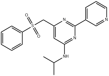 N-ISOPROPYL-6-[(PHENYLSULFONYL)METHYL]-2-(3-PYRIDINYL)-4-PYRIMIDINAMINE 结构式