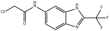 2-氯-N-[2-(三氟甲基)-1H-1,3-苯并二唑-5-基]乙酰胺 结构式