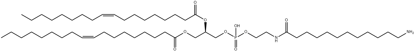 1,2-DIOLEOYL-SN-GLYCERO-3-PHOSPHOETHANOLAMINE-N-(DODECANYLAMINE);18:1 DODECANYLAMINE PE 结构式