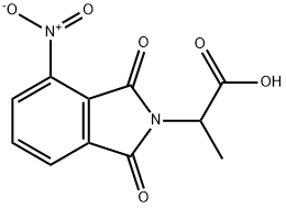 2-(4-硝基-1,3-二氧代-1,3-二氢-2H-异吲哚-2-基)丙酸 结构式