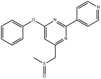 4-[(METHYLSULFINYL)METHYL]-6-PHENOXY-2-(4-PYRIDINYL)PYRIMIDINE 结构式