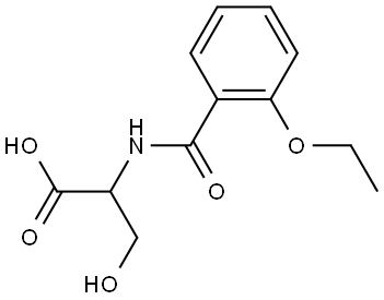 2-(2-ETHOXY-BENZOYLAMINO)-3-HYDROXY-PROPIONIC ACID 结构式