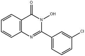 2-(3-CHLOROPHENYL)-3-HYDROXY-4(3H)-QUINAZOLINONE 结构式