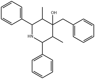 4-Benzyl-3,5-dimethyl-2,6-diphenylpiperidin-4-ol 结构式