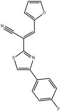 2-(4-(4-氟苯基)噻唑-2-基)-3-(呋喃-2-基)丙烯腈 结构式