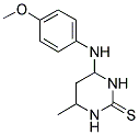 4-[(4-METHOXYPHENYL)AMINO]-6-METHYLTETRAHYDROPYRIMIDINE-2(1H)-THIONE 结构式