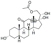 5-BETA-PREGNAN-3-ALPHA, 17,20-ALPHA, 21-TETROL-11-ONE 21-ACETATE 结构式